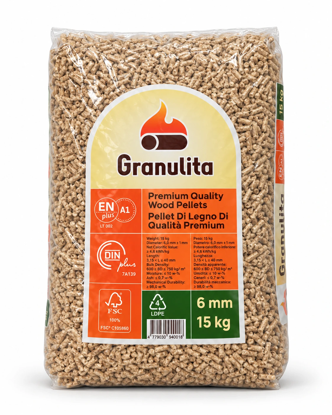 Granulita - Pellet di legno 15 kg